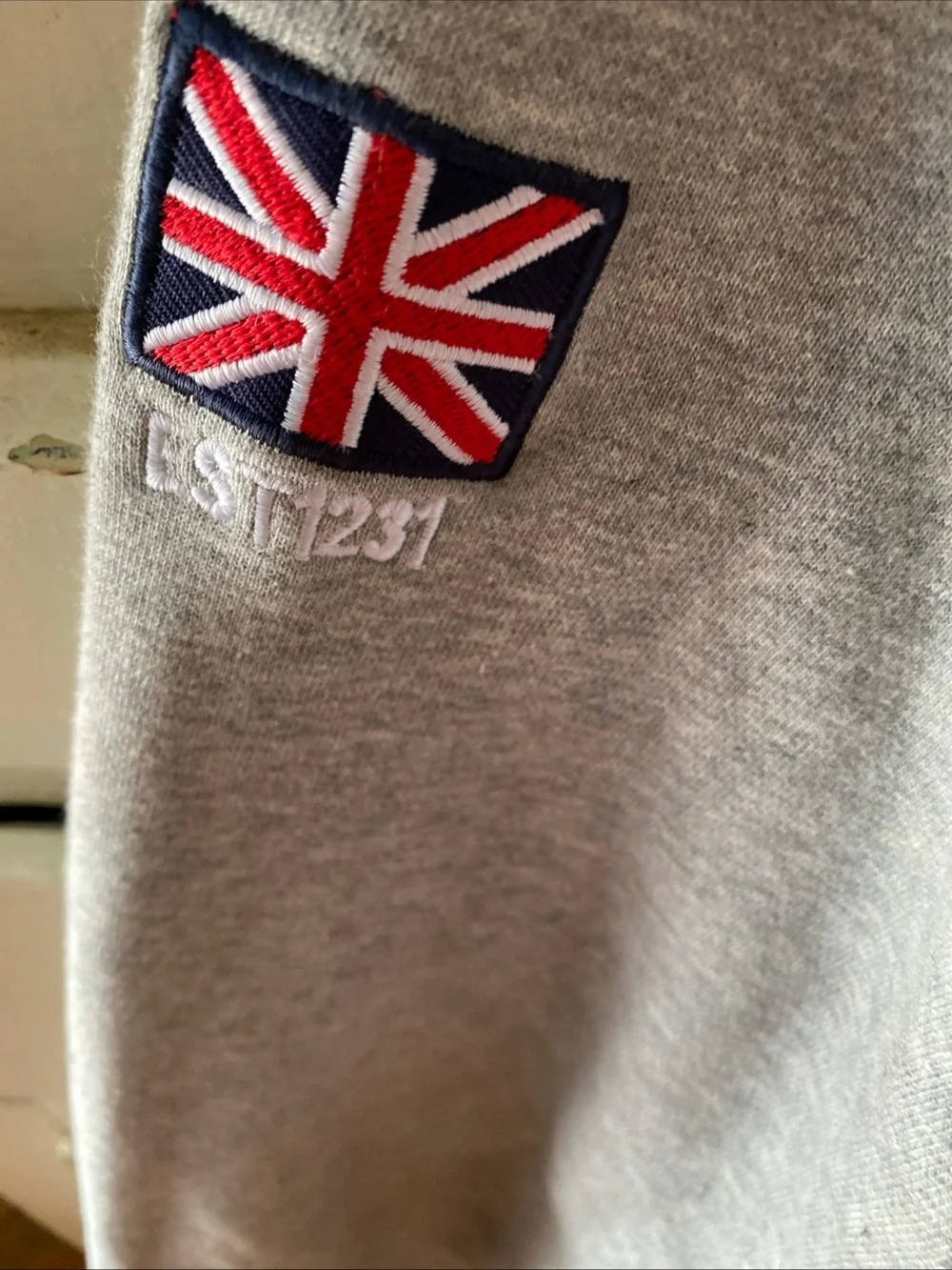 Oxford Gray Crewneck with Navy Lettering